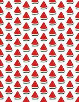 Watermelon Seamless Pattern, Isolated Background. vector