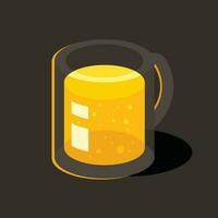 Lemonade In A Mug, Isolated Background. vector