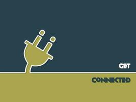 Get Connected, Isolated Background. vector