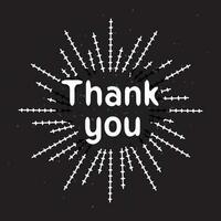 Thank You Text Message, Isolated Background. vector