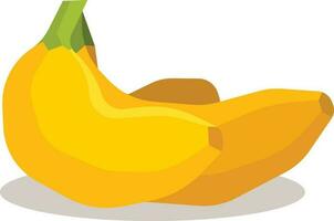 Yellow Bananas, Isolated Background. vector