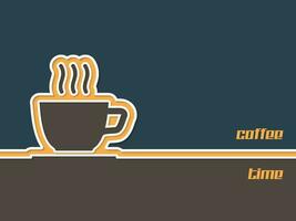 Coffee Time Vector Graphics, Isolated Background.