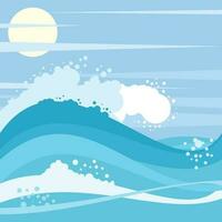 Ocean Wave, Isolated Background. vector