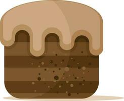 Chocolate Cake Vector Image, Isolated Background.