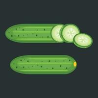 Cucumber Vector Clip Graphics, Isolated Background.