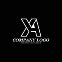 YA monogram logo style design template vector