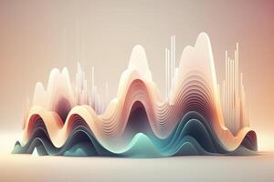 Sound wave, music audio frequencies concept. Abstract background, pastel colors. photo