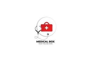 creative medical and health care concept logo design illustration vector