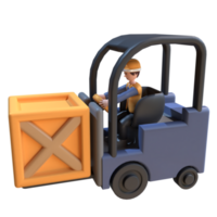 3D Character of a Industrial Worker png