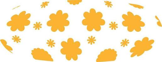 Sticker with flowers for decoration. vector
