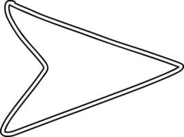 The arrow indicates the direction of movement. vector