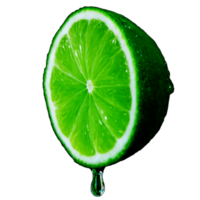 a half lime with drop water png