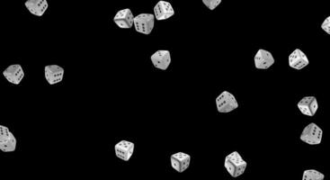 3d rotating ludo dice on black background photo