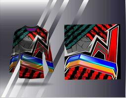 Sports jersey and tshirt template sports design for football racing gaming jersey vector