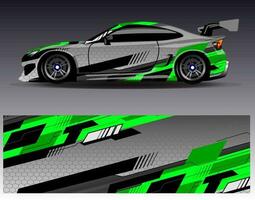 Car wrap design vector. Graphic abstract stripe racing background kit designs for wrap vehicle  race car  rally  adventure and livery vector