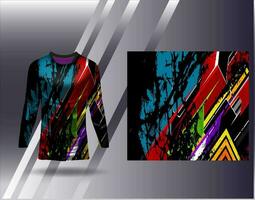 Sports jersey and tshirt template sports design for football racing gaming jersey vector