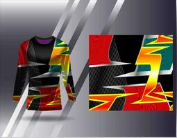 Sports jersey and tshirt template sports design for football racing gaming jersey vector