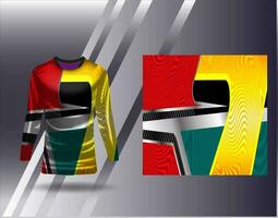 Sports jersey and tshirt template sports design for football racing gaming jersey vector