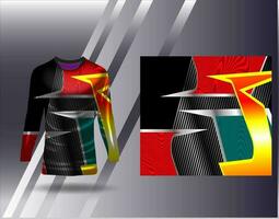 Sports jersey and tshirt template sports design for football racing gaming jersey vector