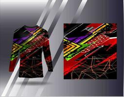 Sports jersey and tshirt template sports design for football racing gaming jersey vector