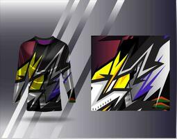 Sports jersey and tshirt template sports design for football racing gaming jersey vector