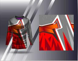 Sports jersey and tshirt template sports design for football racing gaming jersey vector