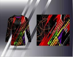 Sports jersey and tshirt template sports design for football racing gaming jersey vector