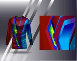 Sports jersey and tshirt template sports design for football racing gaming jersey vector