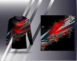 Sports jersey and tshirt template sports design for football racing gaming jersey vector