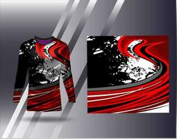 Sports jersey and tshirt template sports design for football racing gaming jersey vector