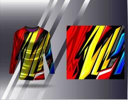 Sports jersey and tshirt template sports design for football racing gaming jersey vector