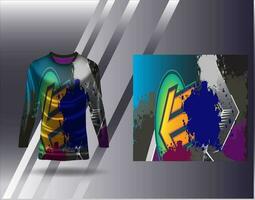 Sports jersey and tshirt template sports design for football racing gaming jersey vector