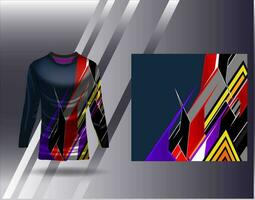 Sports jersey and tshirt template sports design for football racing gaming jersey vector