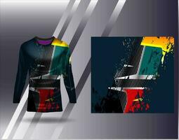 Sports jersey and tshirt template sports design for football racing gaming jersey vector