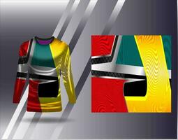 Sports jersey and tshirt template sports design for football racing gaming jersey vector