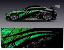 Car wrap design vector. Graphic abstract stripe racing background kit designs for wrap vehicle  race car  rally  adventure and livery vector