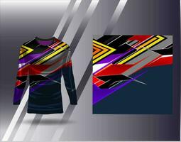 Sports jersey and tshirt template sports design for football racing gaming jersey vector