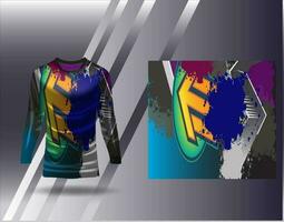 Sports jersey and tshirt template sports design for football racing gaming jersey vector