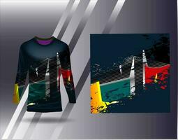 Sports jersey and tshirt template sports design for football racing gaming jersey vector