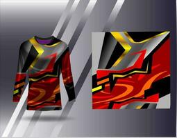 Sports jersey and tshirt template sports design for football racing gaming jersey vector