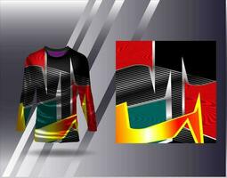 Sports jersey and tshirt template sports design for football racing gaming jersey vector