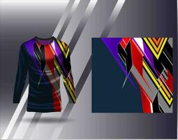 Sports jersey and tshirt template sports design for football racing gaming jersey vector