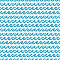 Sea and ocean water waves seamless pattern vector