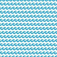 Sea and ocean water waves seamless pattern vector