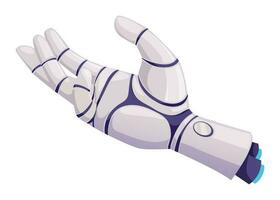 Robot cyborg arm, robotic prosthesis human hand vector