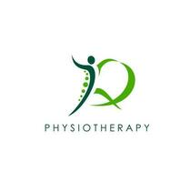 fisioterapia icono, físico terapia, cuerpo salud vector