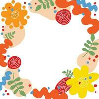 Spring Floral Border Wallpaper Background Vector