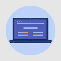 Laptop icon vector design suitable for electronics, technology and similar icon