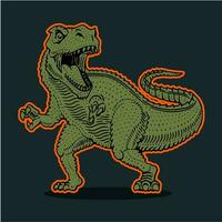 dinosaurio tirano saurio Rex vector arte, ilustración, icono y gráfico