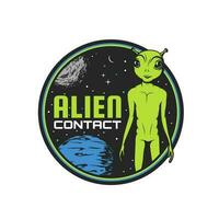 Alien contact, martian UFO and paranormal activity vector